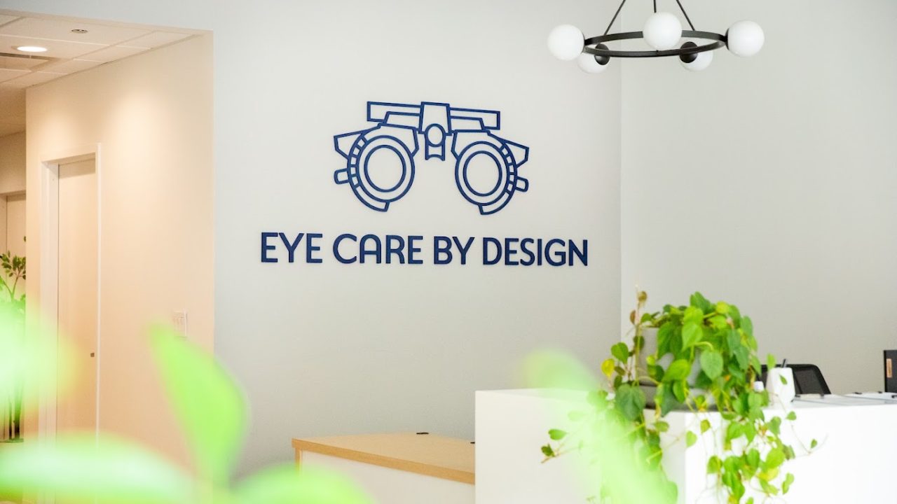 Practice logo in office lobby